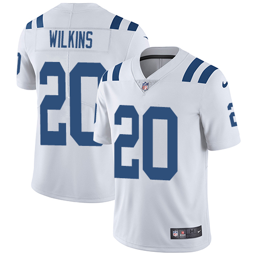 Indianapolis Colts #20 Limited Jordan Wilkins White Nike NFL Road Men Jersey Indianapolis Colts Vapor UntouchableVapor Untouchable jerseys->indianapolis colts->NFL Jersey
